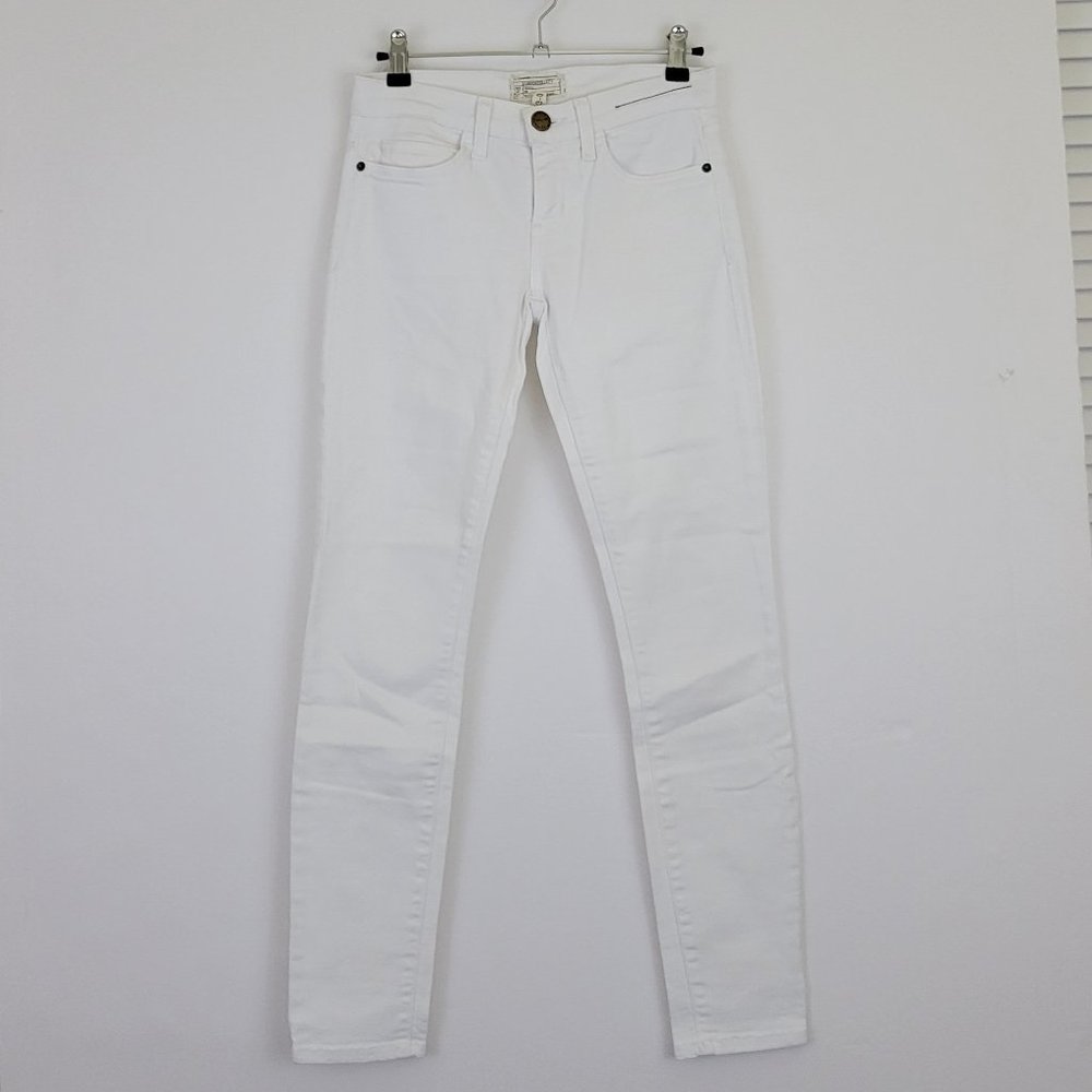 Current Elliott The Stiletto Mid Rise Skinny Ankle Jean in Sugar White